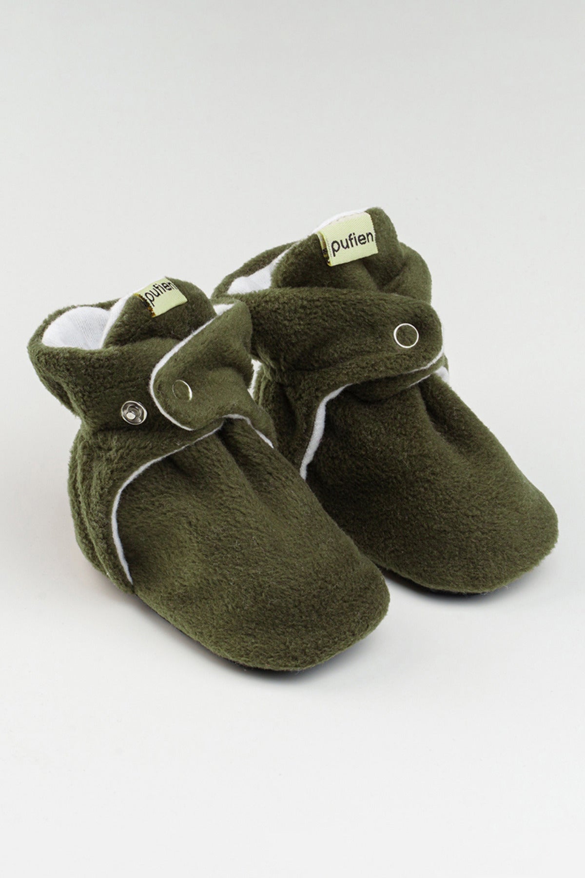 Bebek Panduf, Koyu Yeşil Polar - Kaydırmaz Tabanlı