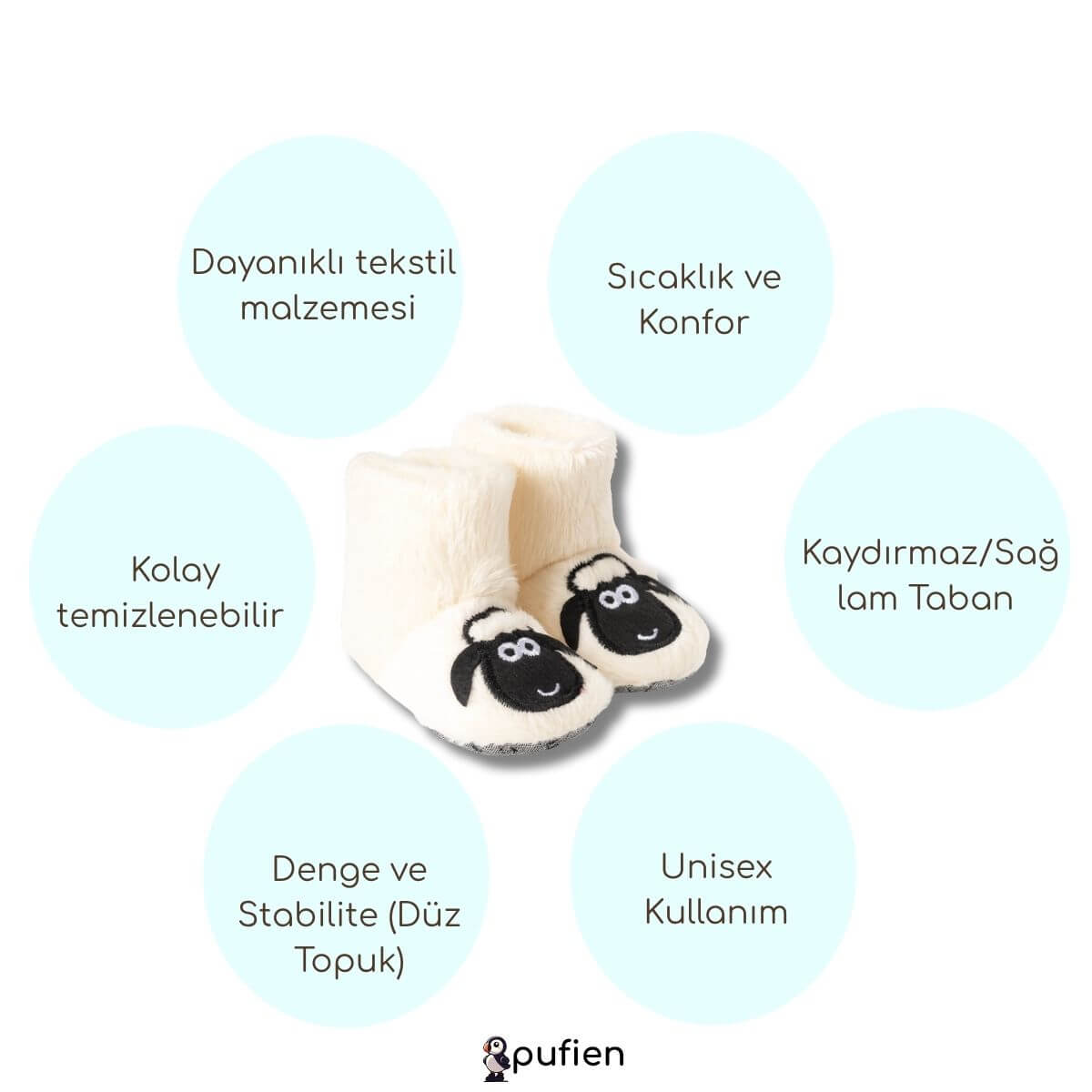 Kuzu desenli ev botu ürün özellikleri