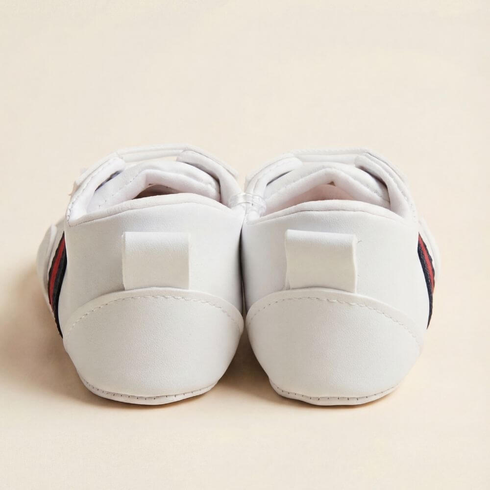 Suni Deri Şeritli Bebek Ayakkabısı