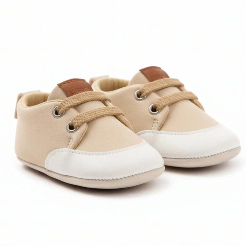 Bej Hakiki Deri İlk Adım Ayakkabısı