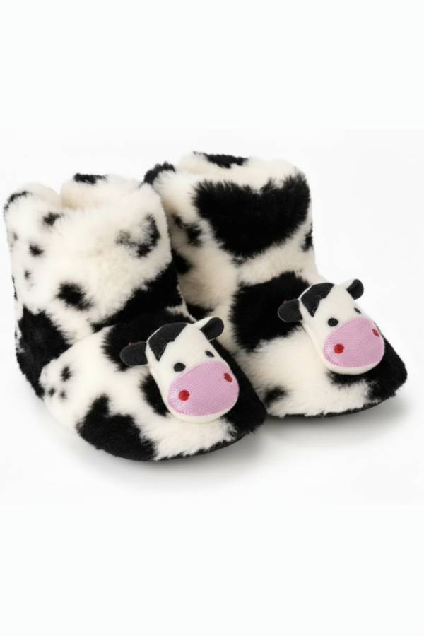 İnek Figürlü Peluş Bebek Ev Botu