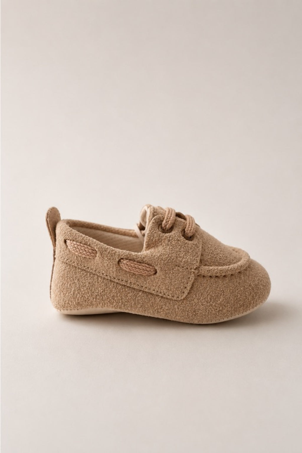 Süet Bağcıklı Bebek Loafer Ayakkabı