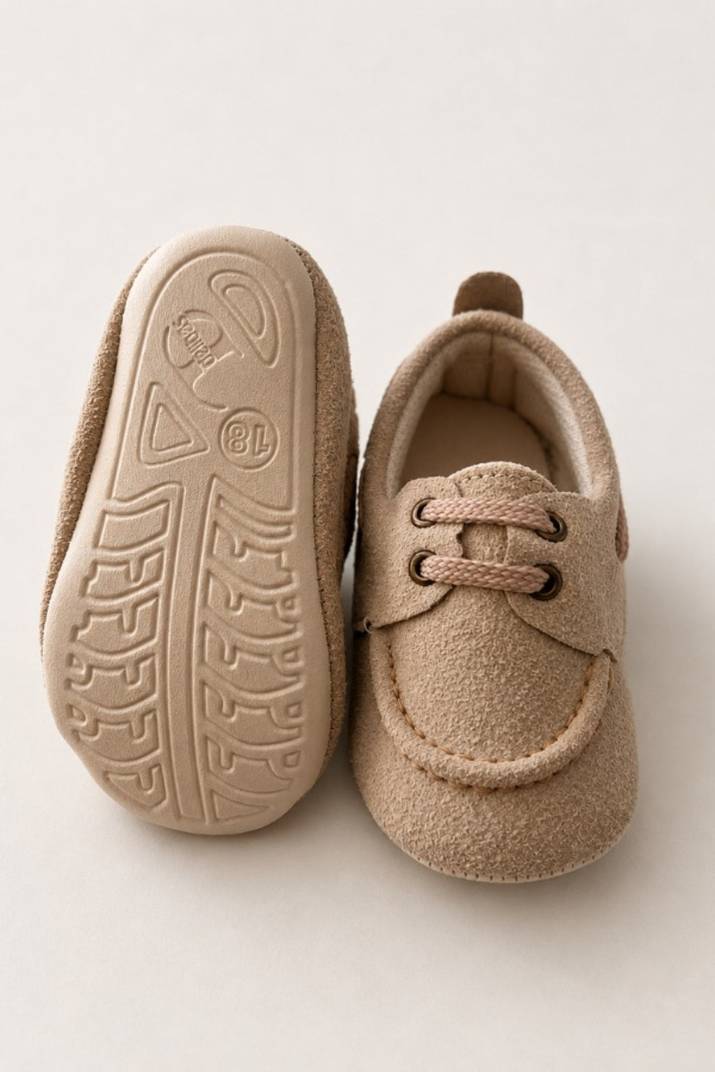 Süet Bağcıklı Bebek Loafer Ayakkabı