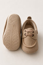 Süet Bağcıklı Bebek Loafer Ayakkabı