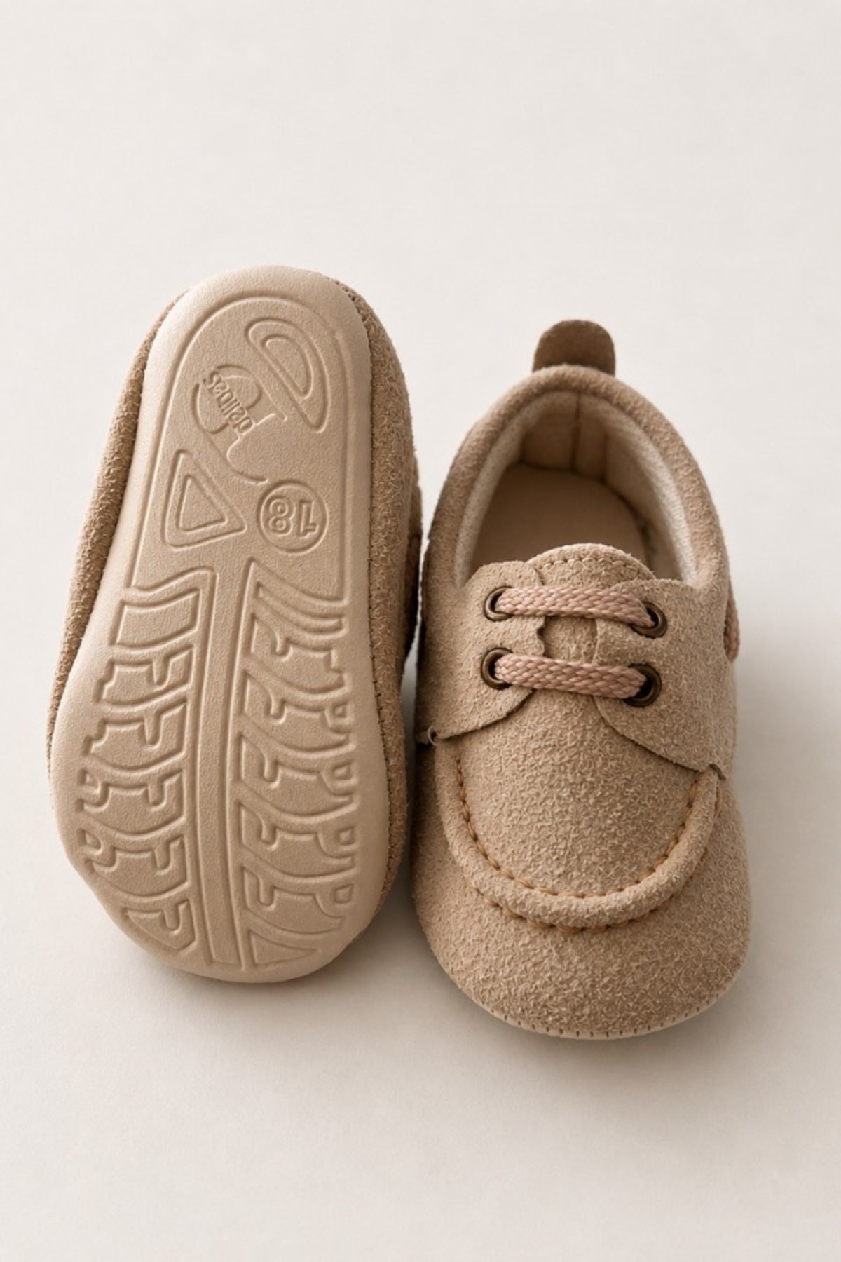 Süet Bağcıklı Bebek Loafer Ayakkabı
