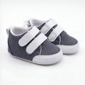 gri çift cırt cırtlı bebek sneaker önden görünüm