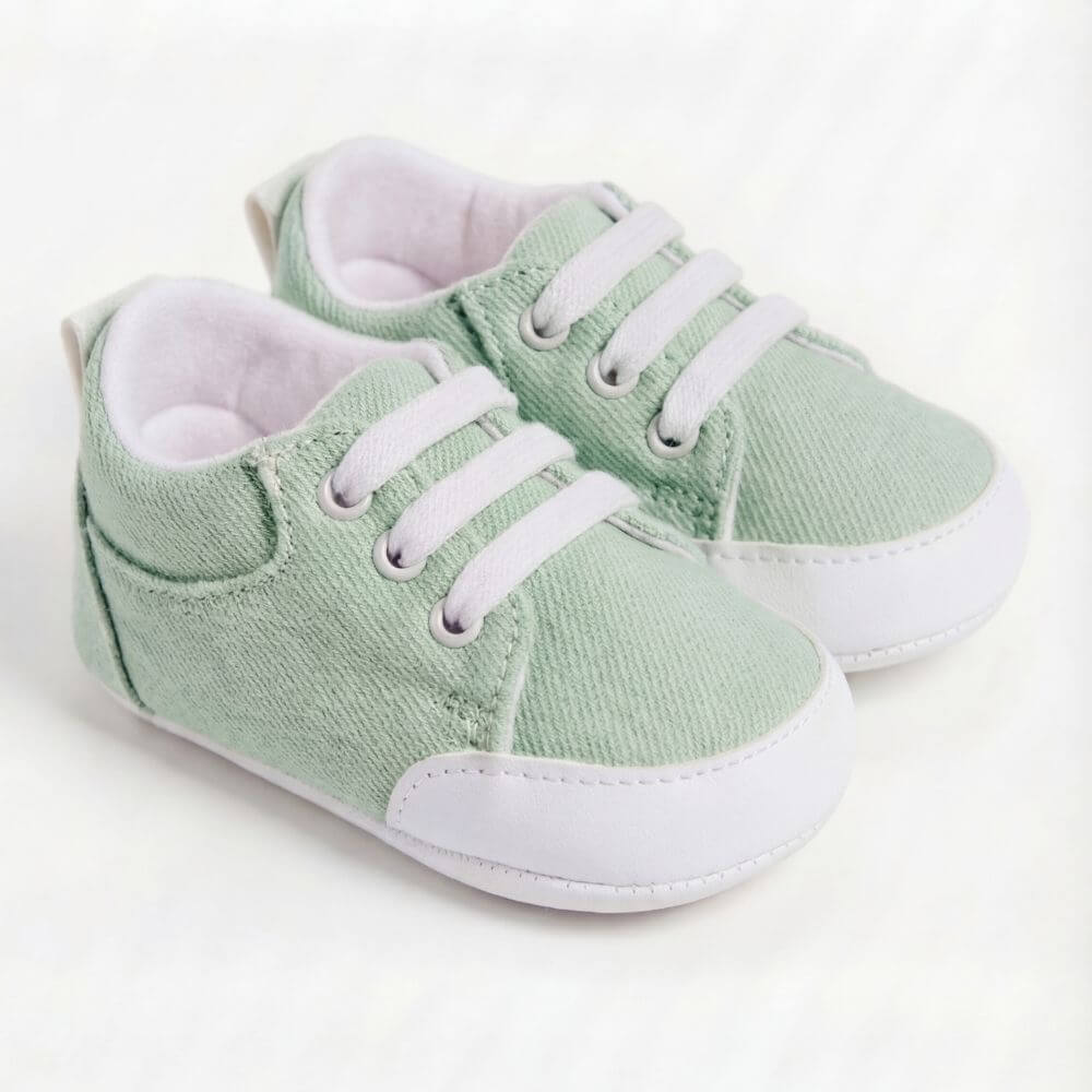 Bağcıklı Yeşil Günlük Bebek Sneaker Ayakkabı