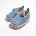 Düğmeli Mavi Slip-on Şık Bebek Ayakkabı