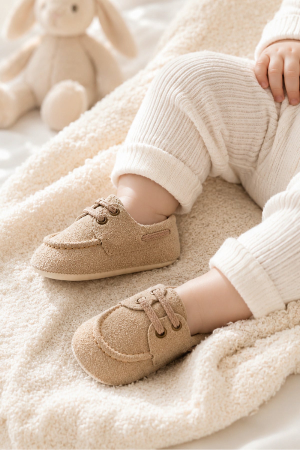 Süet Bağcıklı Bebek Loafer Ayakkabı