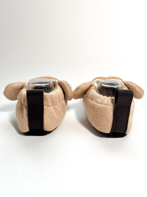 Tavşan Nakışlı Kahverengi Patikler - ikili set görünüm