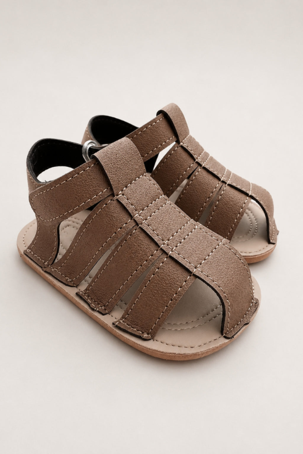 Süet Bantlı Bebek Sandalet Unisex Yazlık