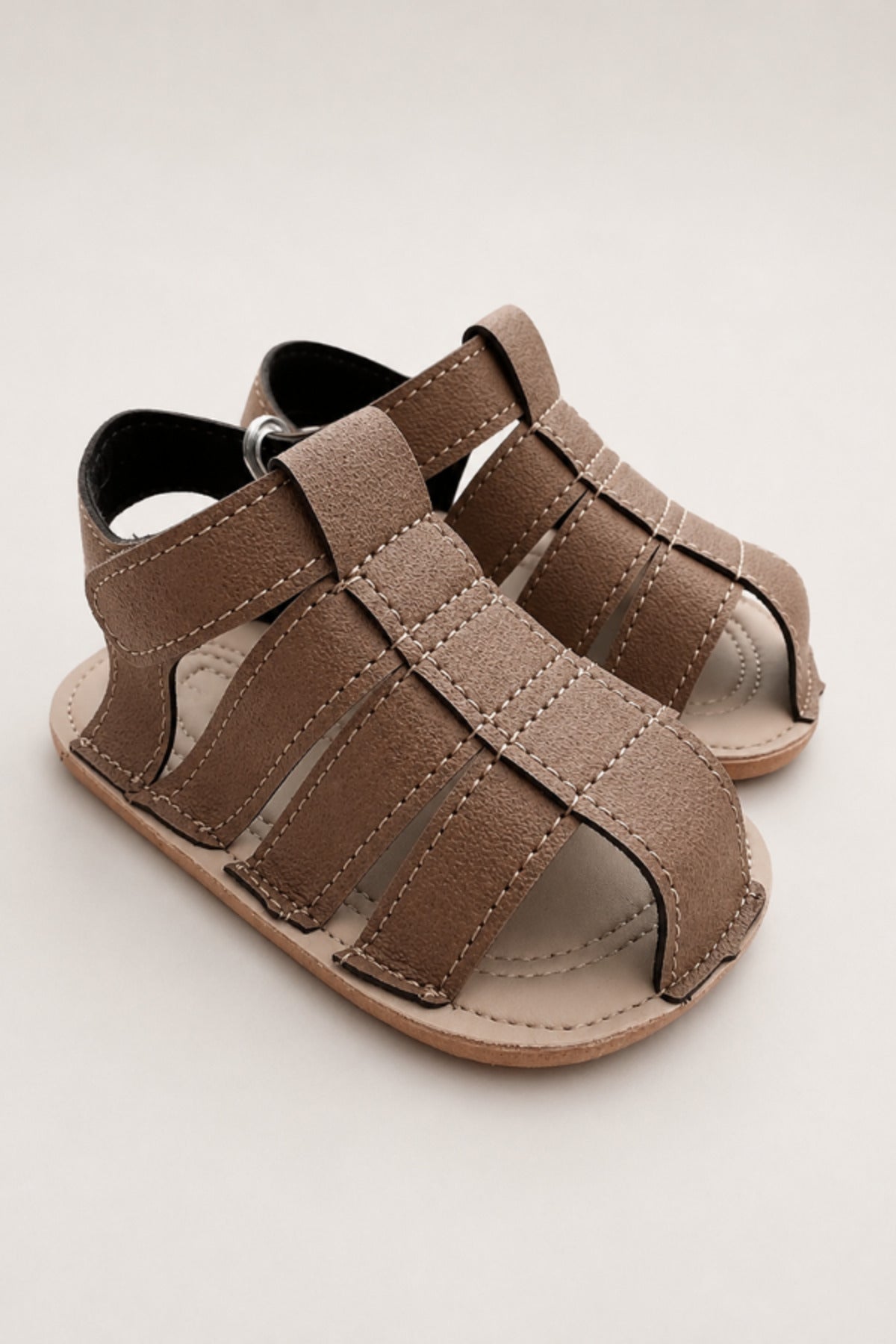 Süet Bantlı Bebek Sandalet Unisex Yazlık