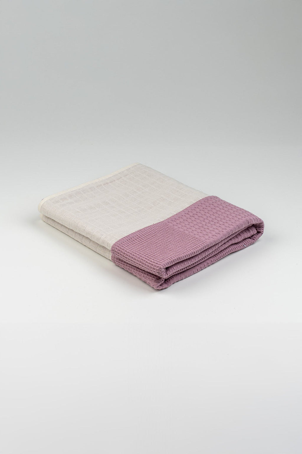 90x90 Violet Beyaz Sade Çift Yönlü Pike Müslin Bebek Örtüsü, Waffle Bebek Örtü & Battaniye - PufienBebek & Çocuk Battaniyesi