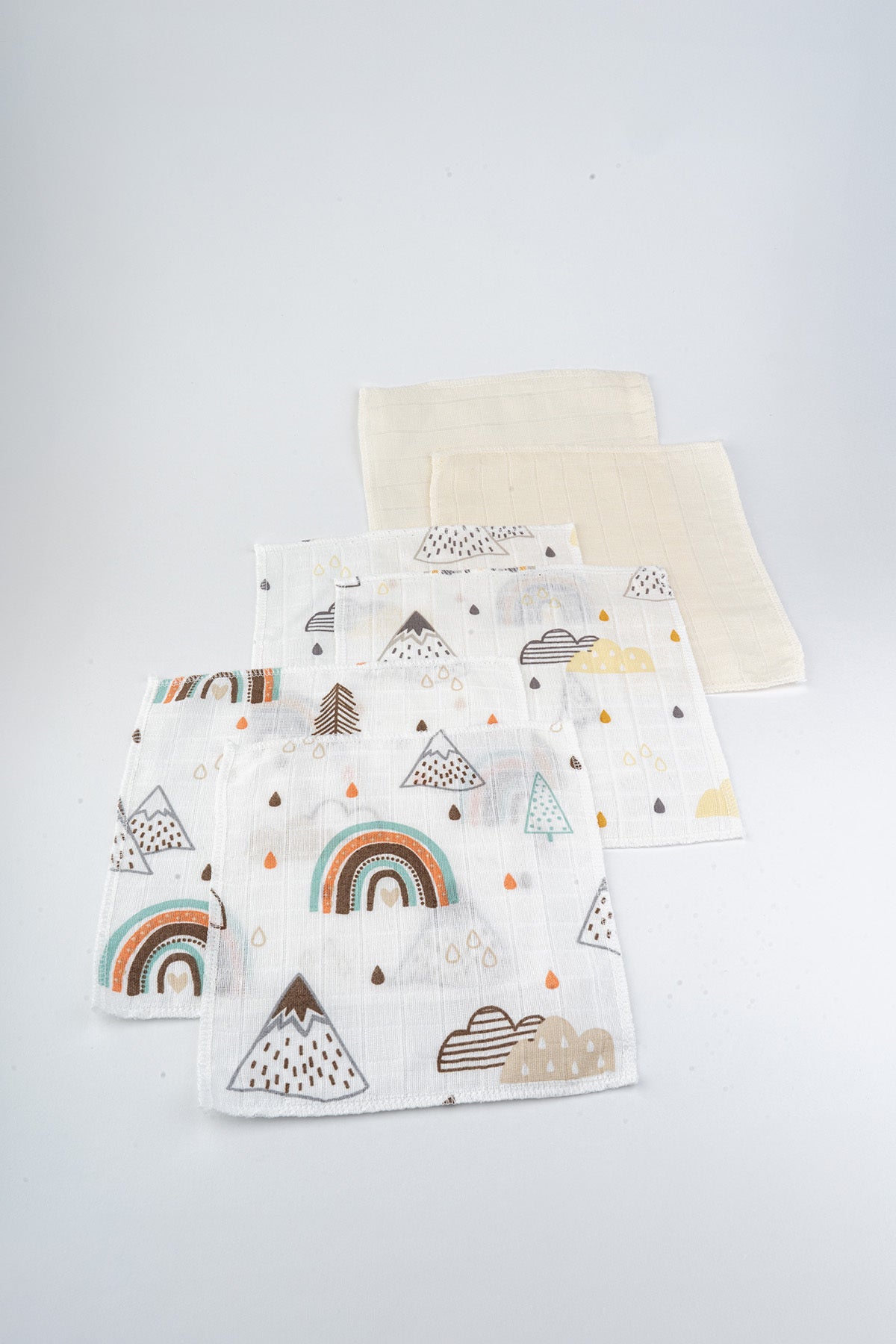 Müslin Bebek Ağız Mendili %100 Pamuk 6'lı 20x20cm