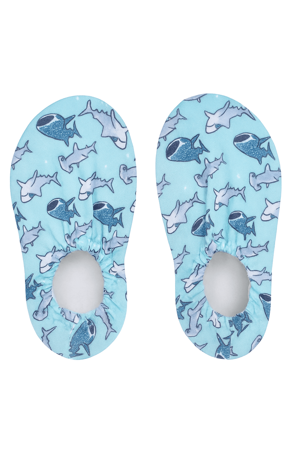Köpek balığı desenli çocuk deniz ve havuz patiği
