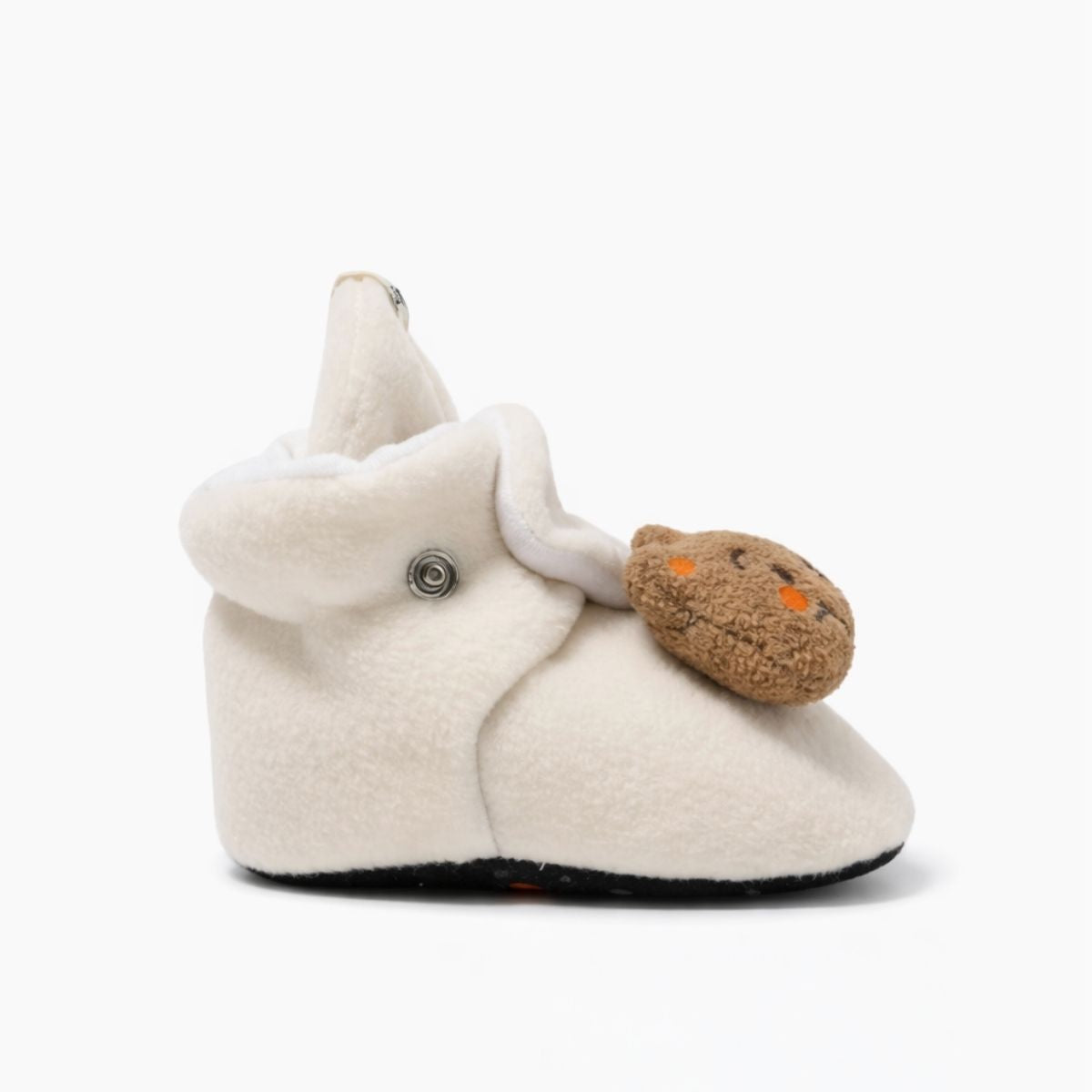 Beyaz Polar Panduf - Ayıcık Figürlü yandan görünüm