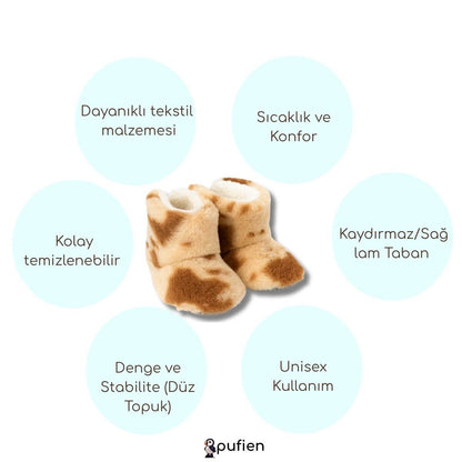 Bej inek desenli ev botu ürün özellikleri