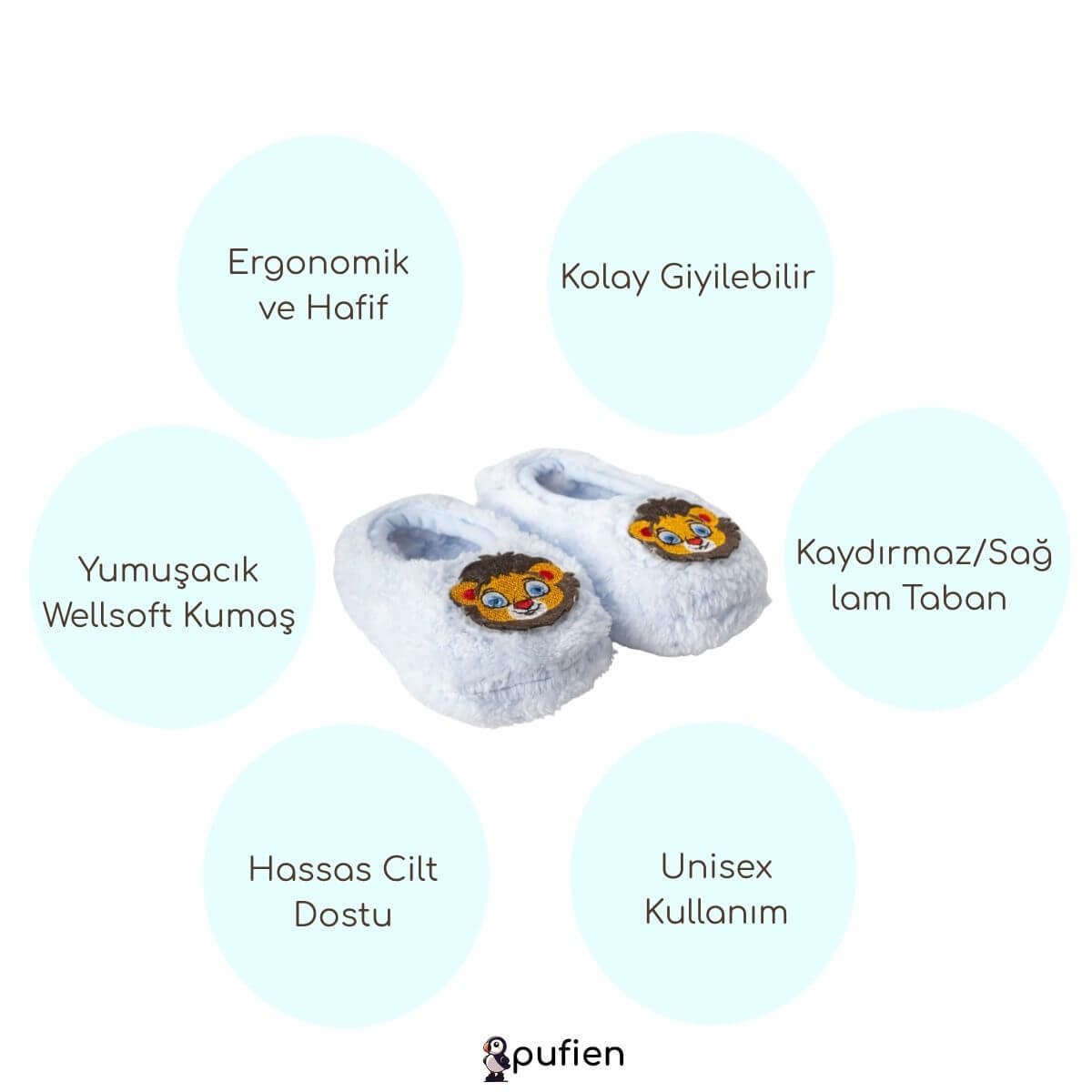 Aslan desenli ev patiği ürün özellikleri