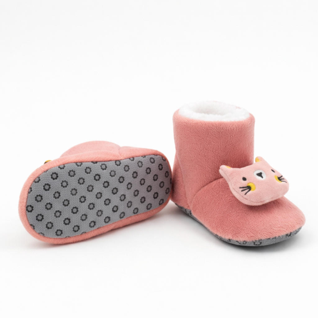 Zilli Ayıcık Detaylı Kaydırmaz Taban Bebek Ev Botu