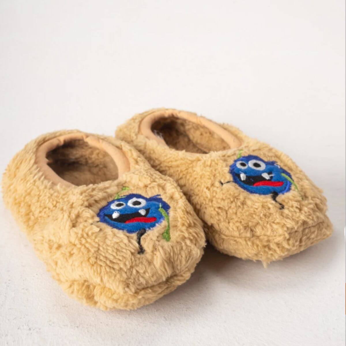 Bej renk mikrop desenli wellsoft peluş ev patiği