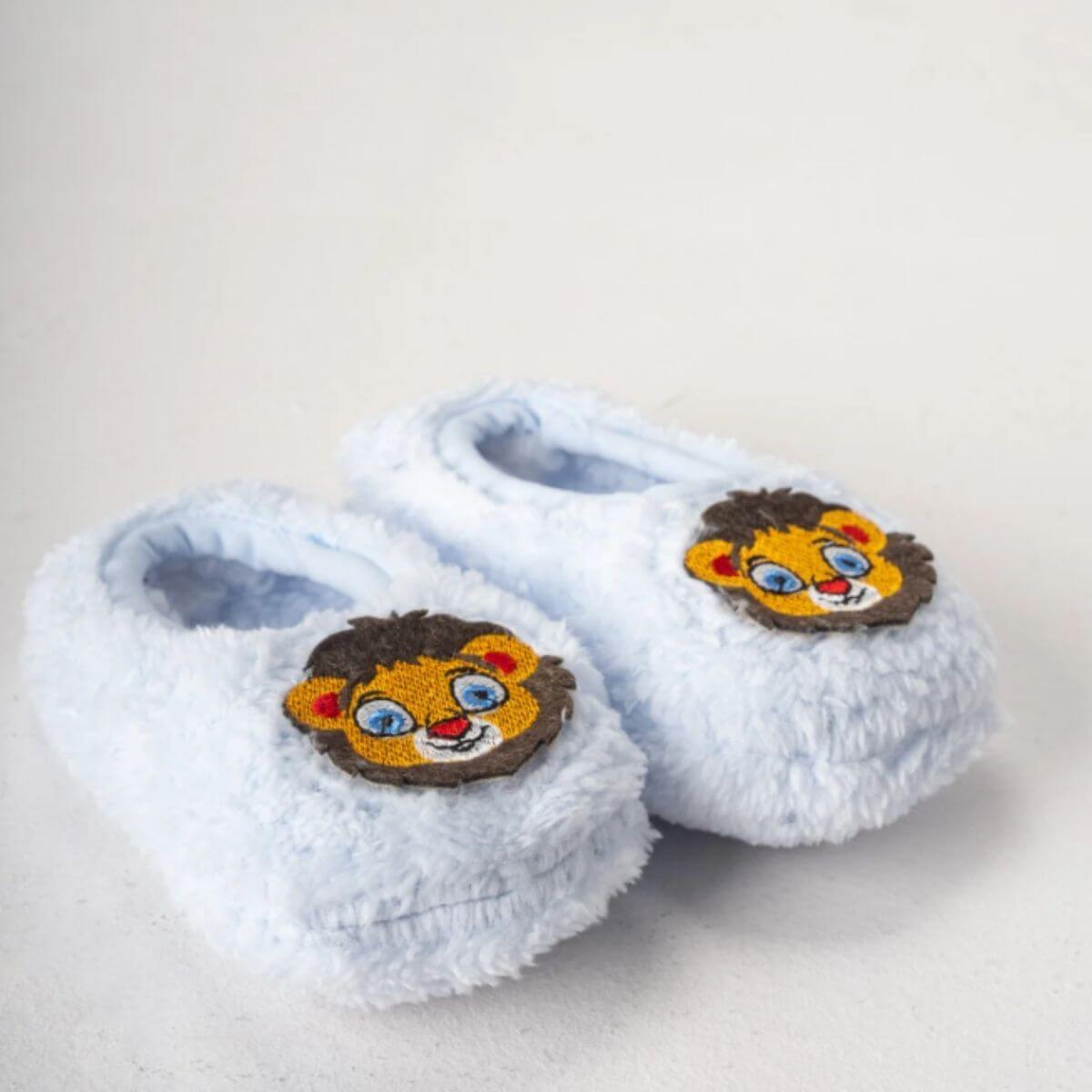 Aslan desenli wellsoft peluş ev patiği