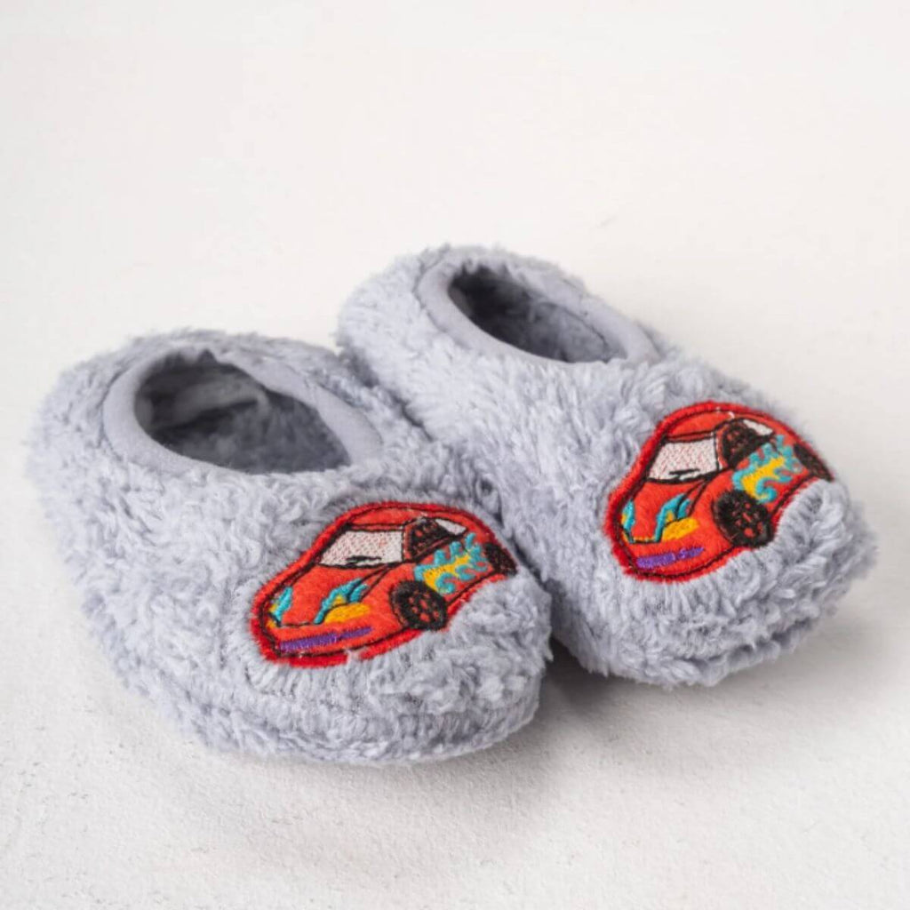 Gri renk araba desenli wellsoft peluş ev patiği