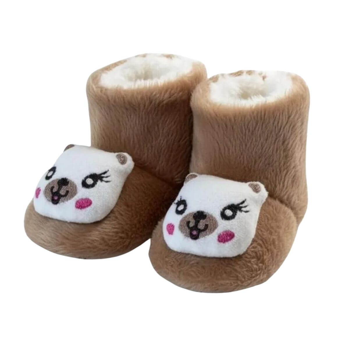  panda desenli peluş bot, çocuk ev botu