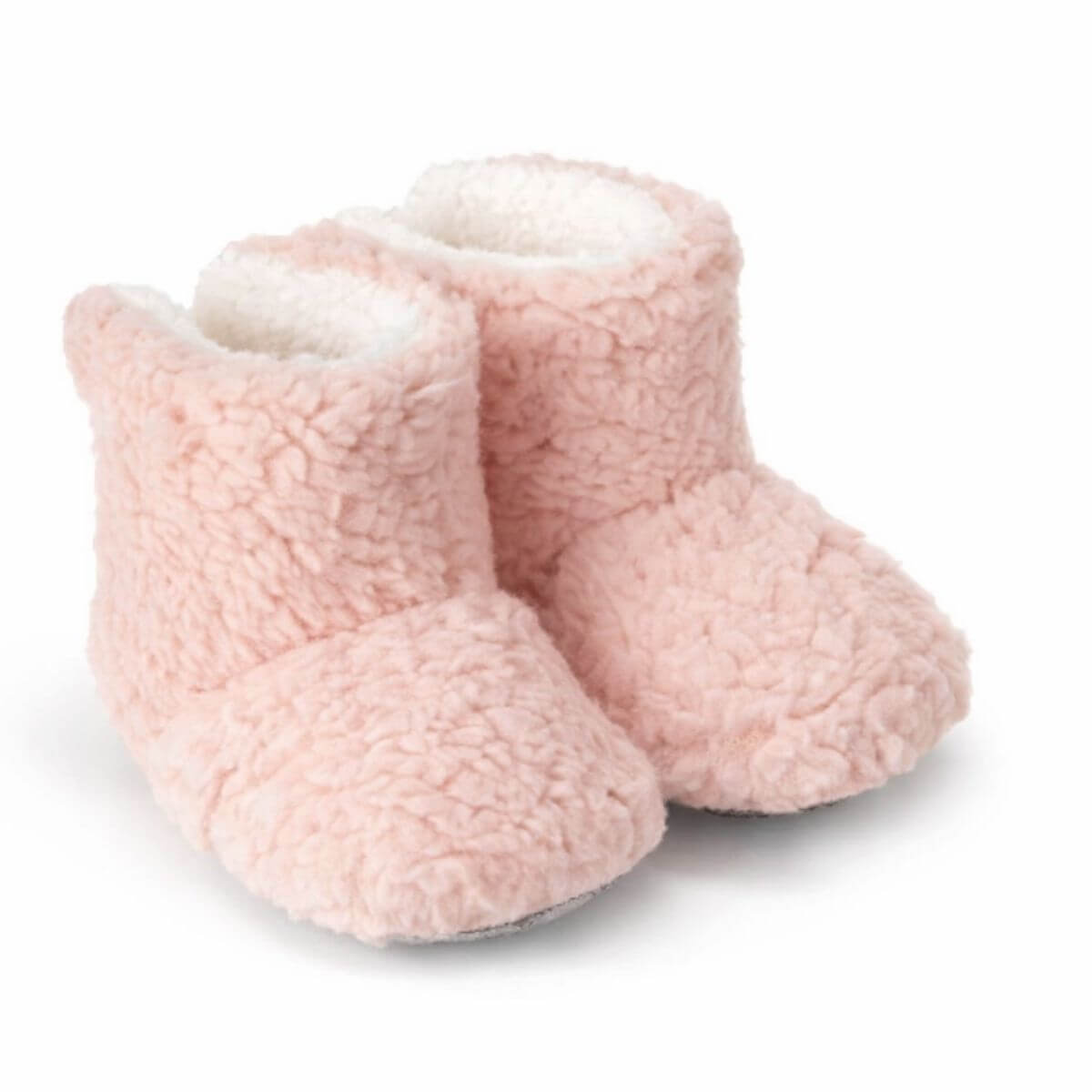 Pembe Kuzu Kumaşı Peluş Çocuk Ev Botu Ön Görünüm