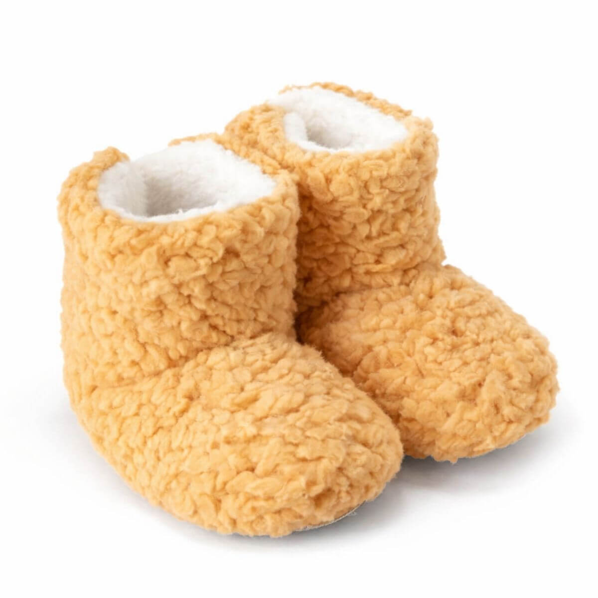 Kuzu Kumaşı Peluş Çocuk Ev Botu Camel Ön Görünüm