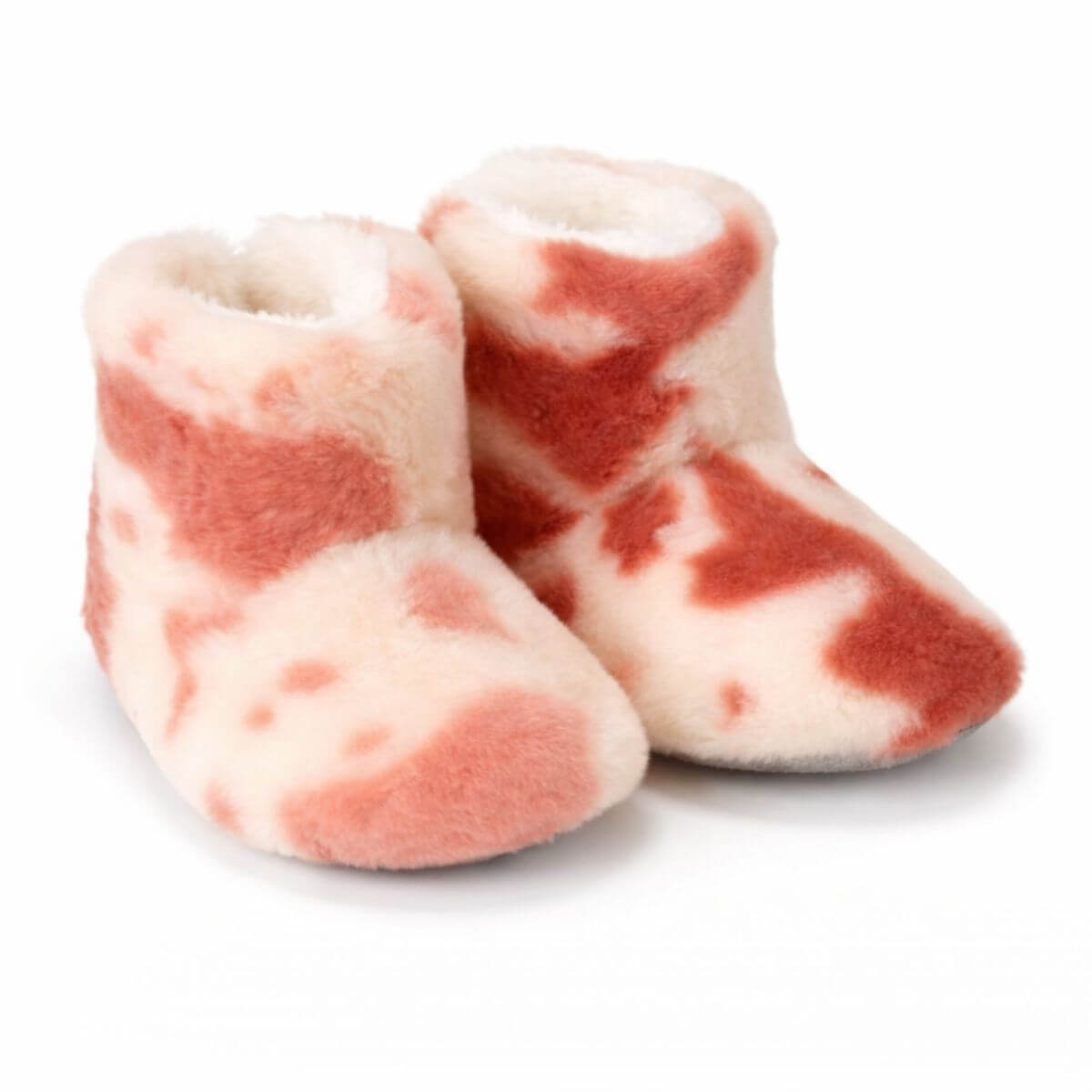 İnek Desenli Pembe Wellsoft Kışlık Çocuk Ev Botu Ön Görünüm