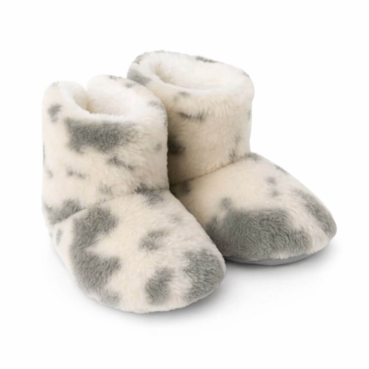 İnek Desenli Haki Wellsoft Kışlık Çocuk Ev Botu Ön Görünüm