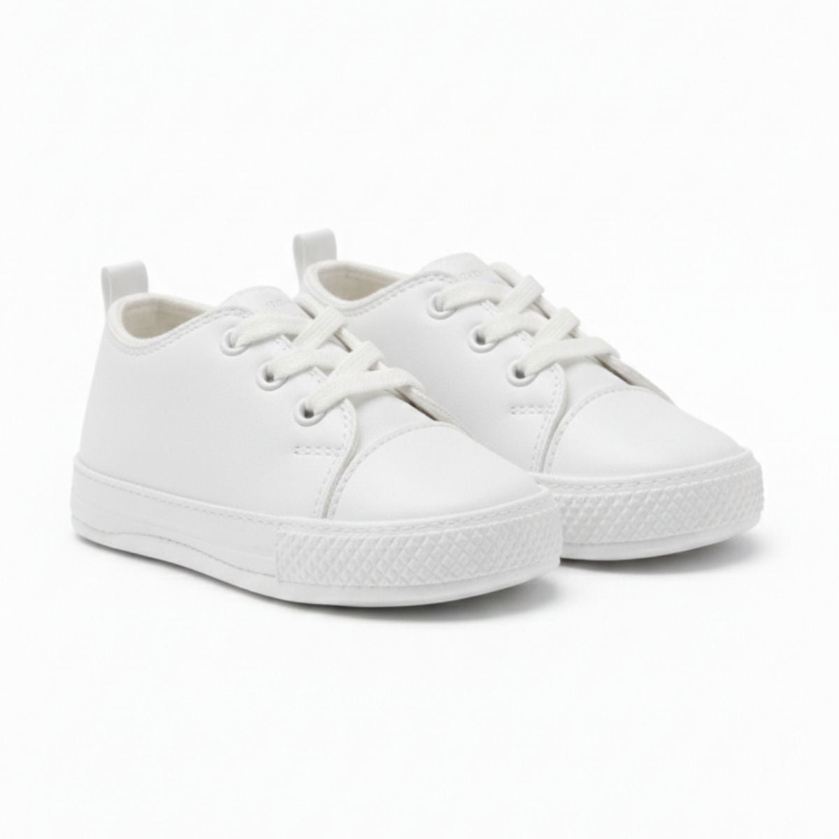 Beyaz Kısa Bilekli Deri İlk Adım Ayakkabısı