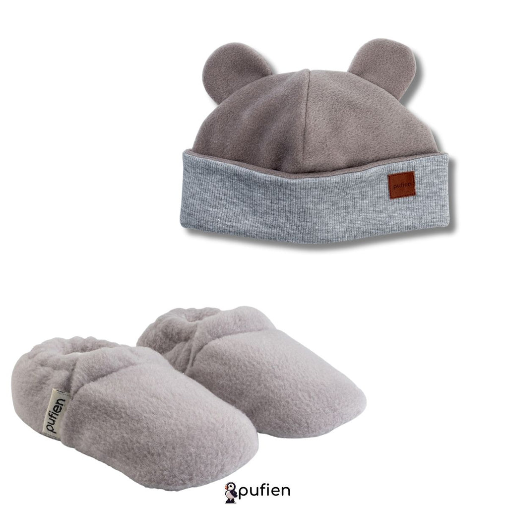 Gri Bere & Gri Polar Patik Takım