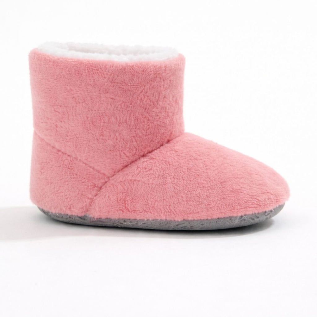 Pembe Peluş Kaydırmaz Bebek Ev Botu- Yan Görünüm