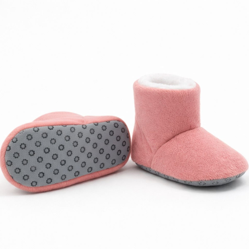 Pembe Peluş Kaydırmaz Bebek Ev Botu  - taban