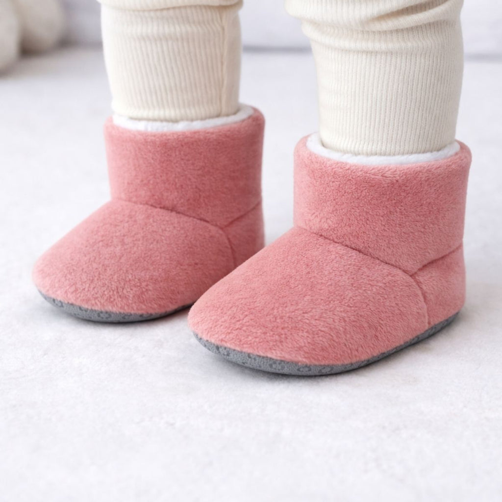 Pembe Peluş Kaydırmaz Bebek Ev Botu - ayak