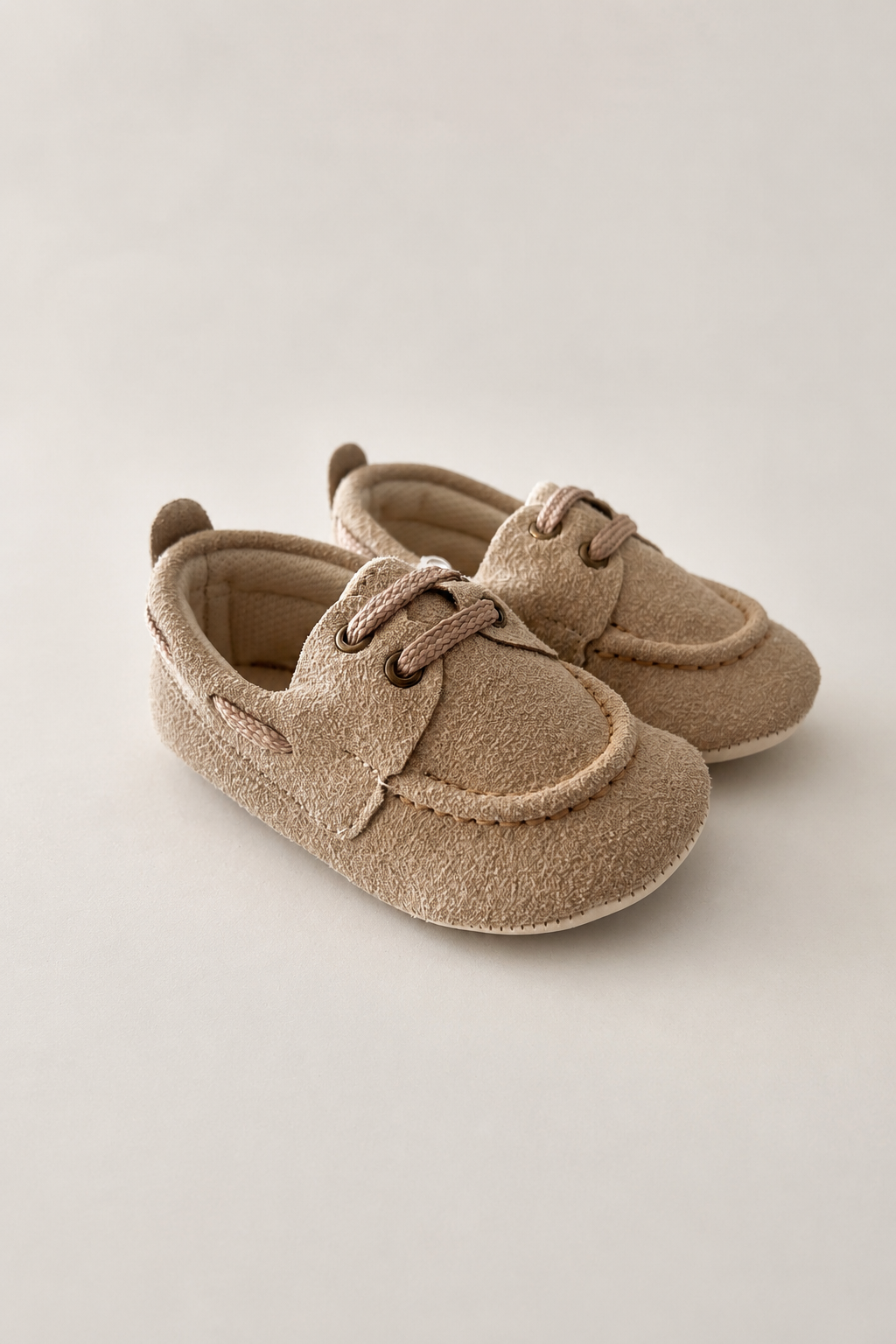 Süet Bağcıklı Bebek Loafer Ayakkabı