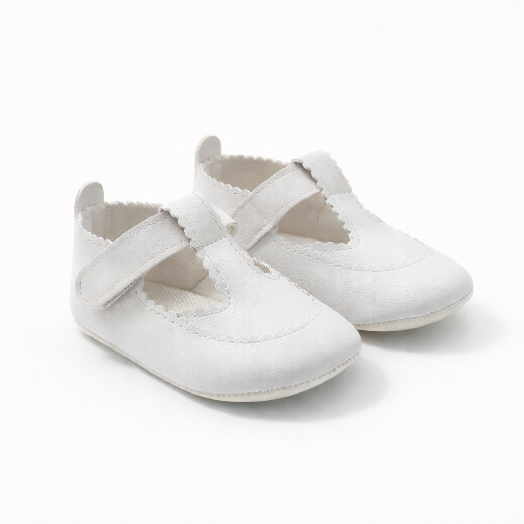 Suni Deri Bebek Ayakkabısı, Cırtlı Kaymaz Taban