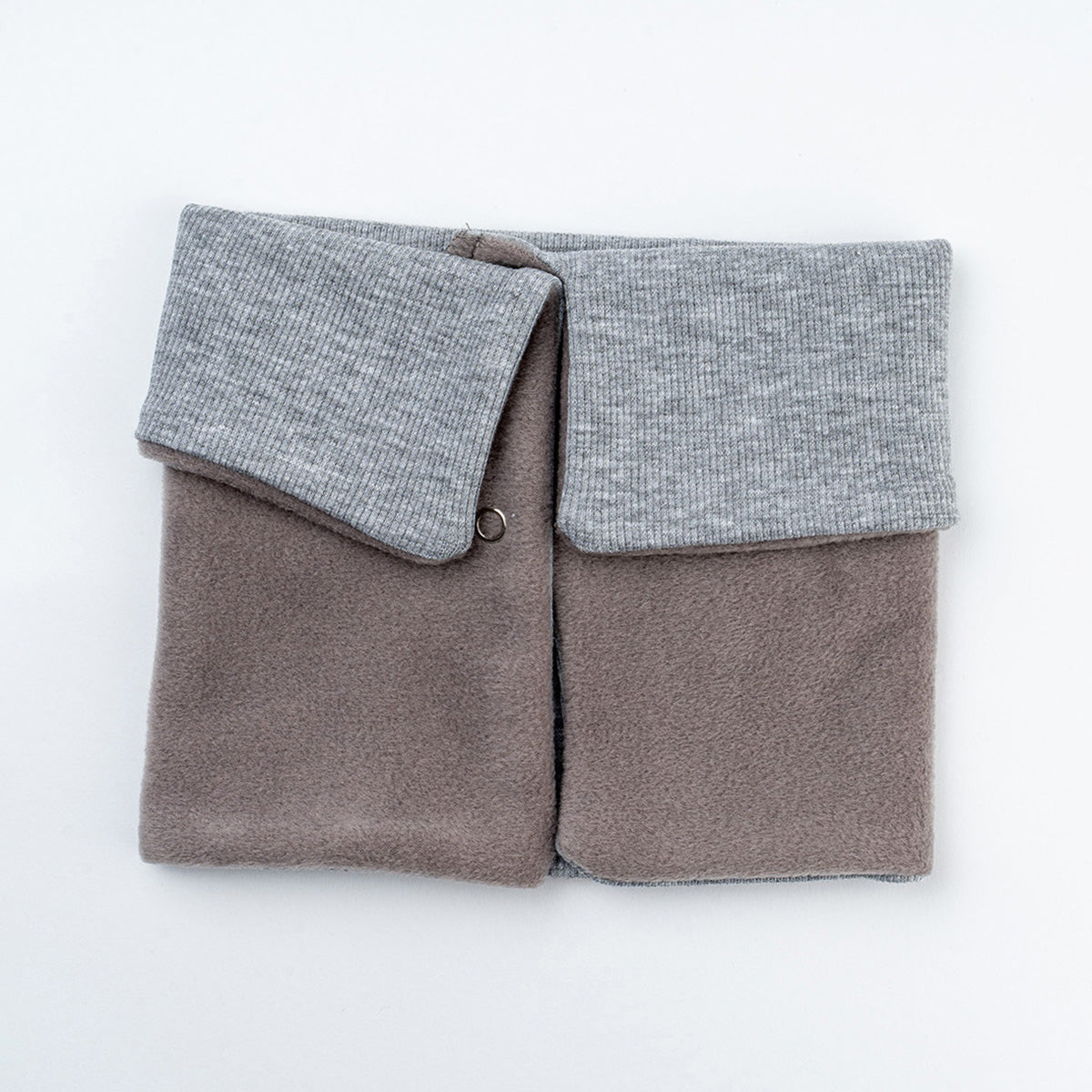 pamuk kaşkorse çift kat bebek gri önlük