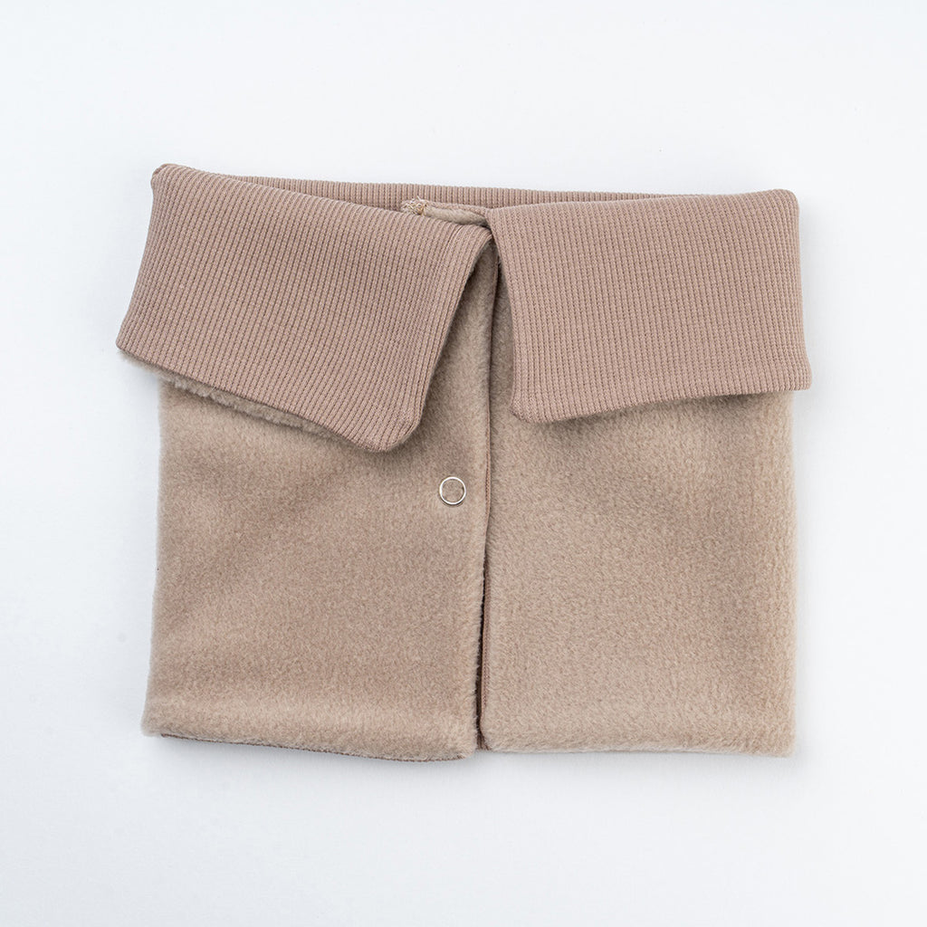 pamuk kaşkorse çift kat bebek bej önlük