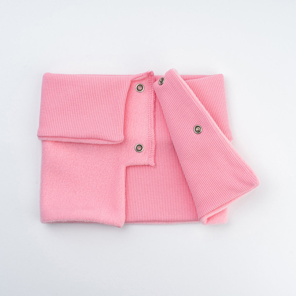 yumuşak dokulu çift kat pembe bebek önlüğü