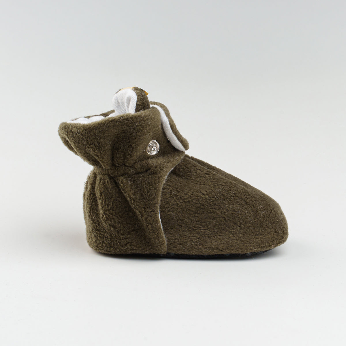 koyu yeşil polar panduf yandan görünüm