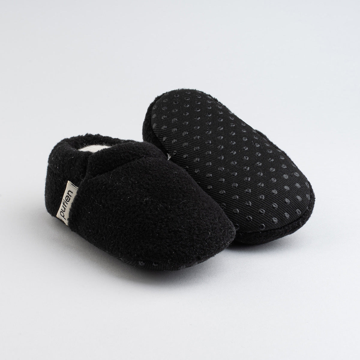 kaydırmaz polar kısa patik - siyah