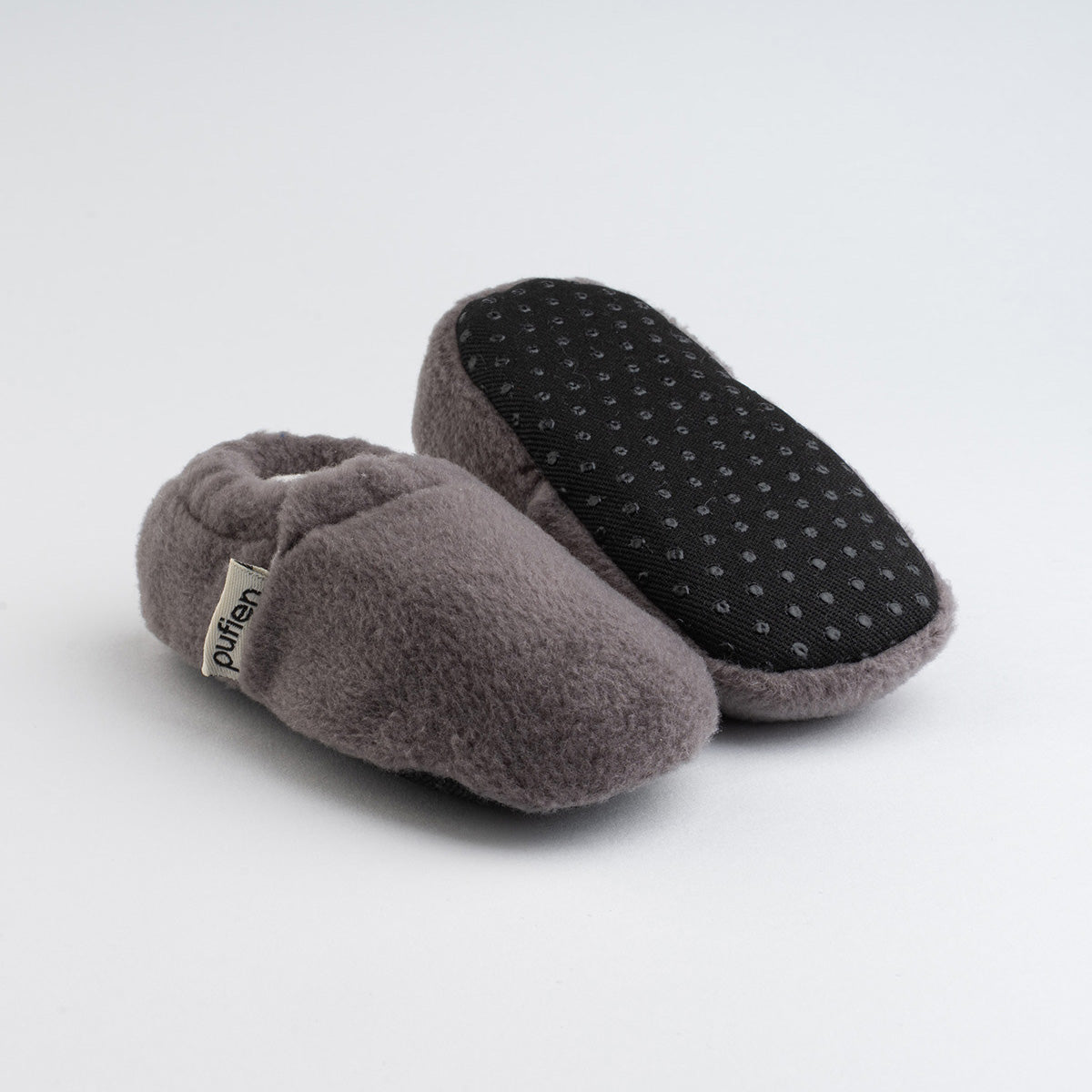 kaydırmaz antrasit kısa polar patik