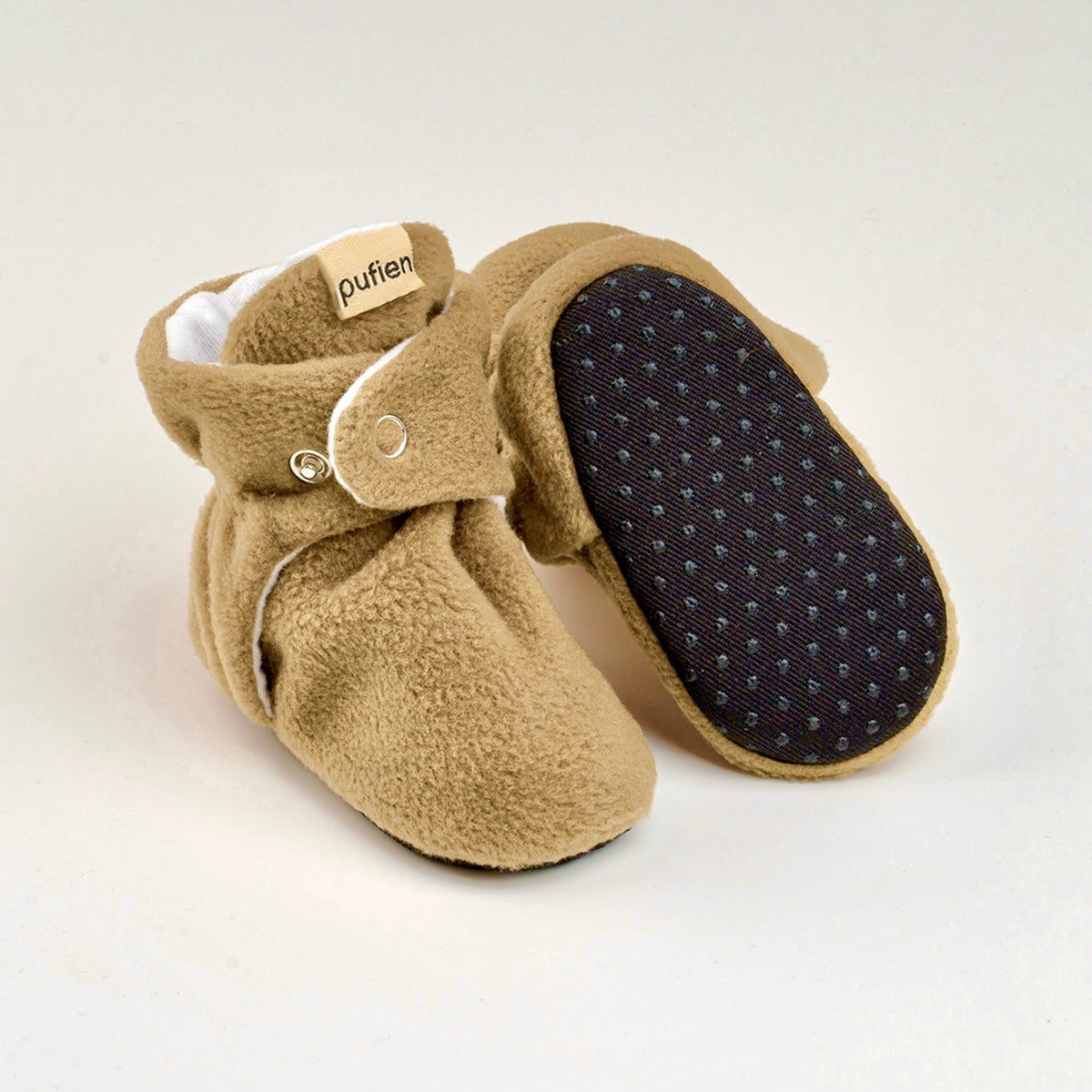 kaymaz tabanlı polar camel bebek panduf