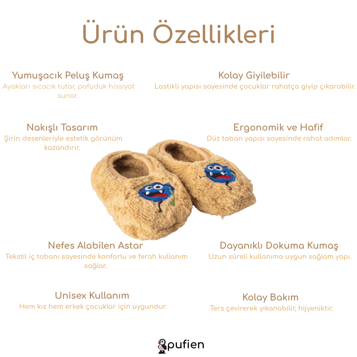 Mikrop Desenli Wellsoft Peluş Ev Patiği