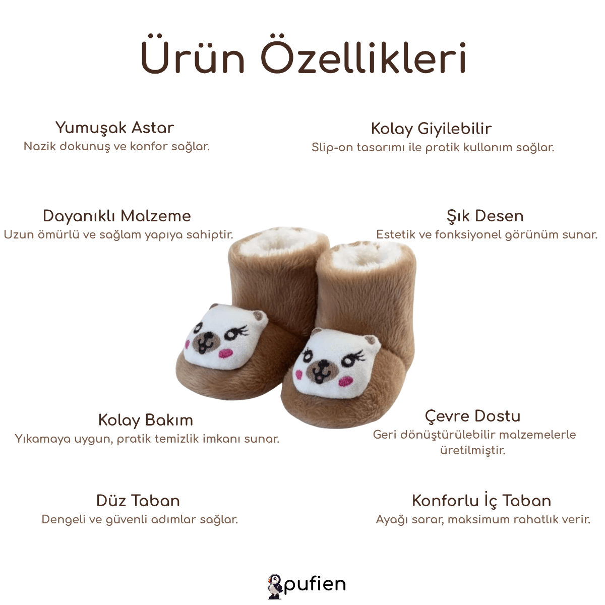 Panda Desenli Peluş Bot  | Çocuklar için Ev Botu