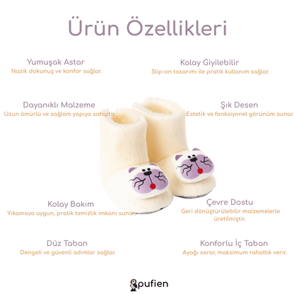 Kedicik Desenli Peluş Bot | Çocuklar için Ev Botu