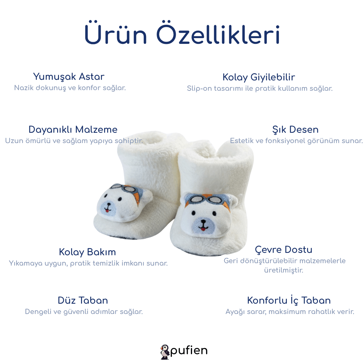 Ayıcık Desenli Peluş Bot | Çocuklar için Ev Botu