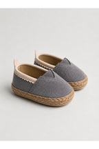 Süet Hasır Tabanlı Bebek Espadril Unisex
